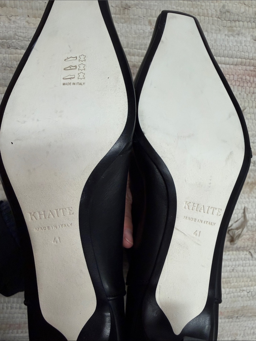 $1,280 Khaite Dallas Leather Black Boots EU 41 US 11-11.5 - Picture 7 of 11